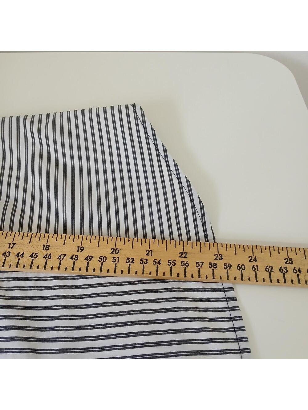 Calvin Klein Sleeveless Button Front Stripe Shirt Women Medium Cotton - Picture 6 of 7